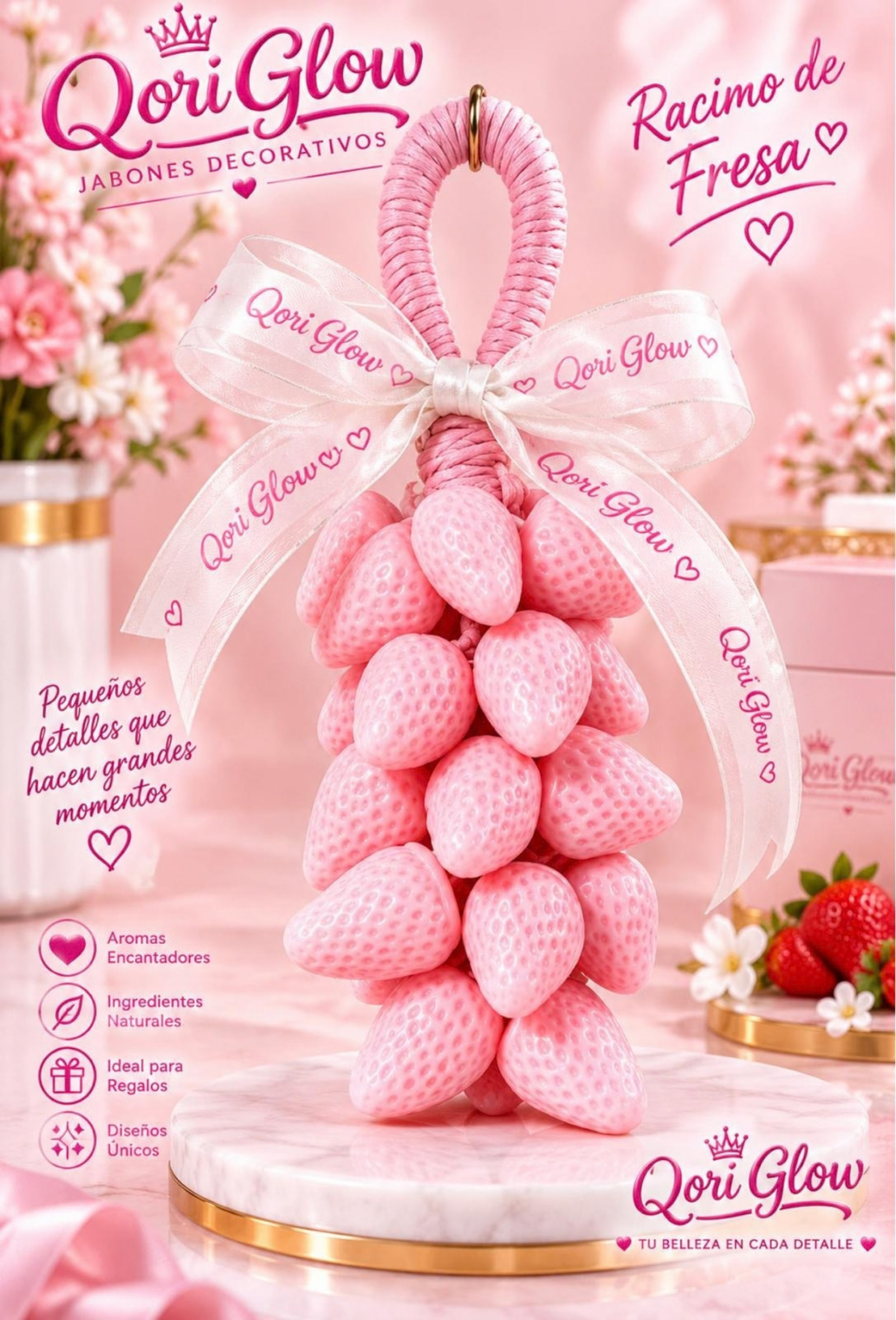 Strawberry with Pink Gradient